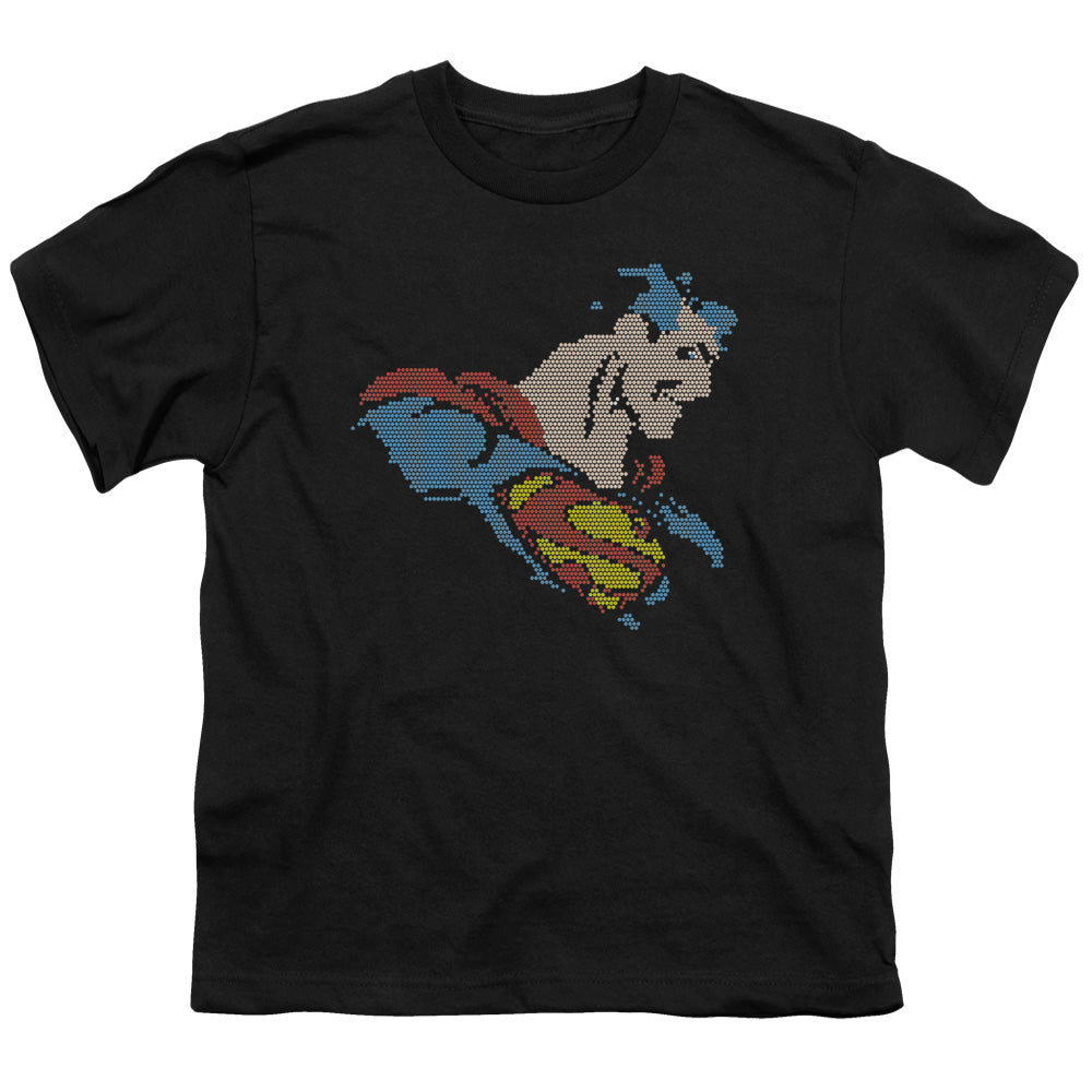 DC Comics Lite Brite Superman Kids Youth T Shirt Black