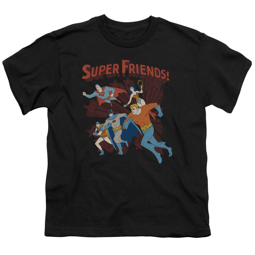 DC Comics Super Running Kids Youth T Shirt Black