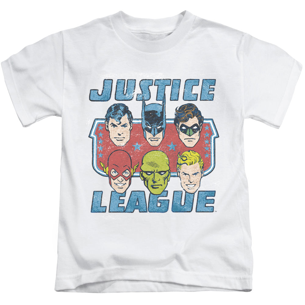 DC Comics Faces of Justice Juvenile Kids Youth T Shirt White