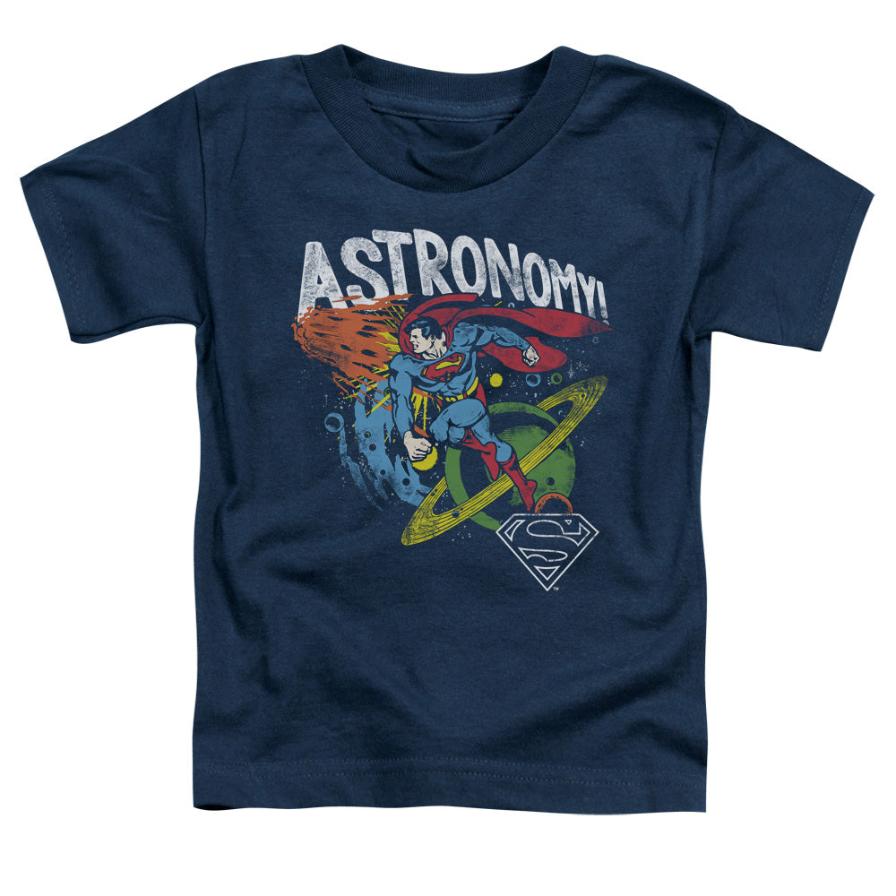 DC Comics Astronomy Toddler Kids Youth T Shirt Navy Blue