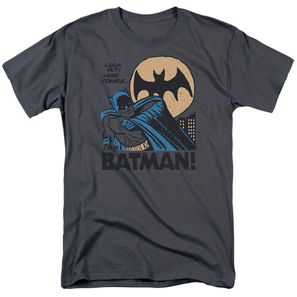 DC Comics Look Out Mens T Shirt Charcoal
