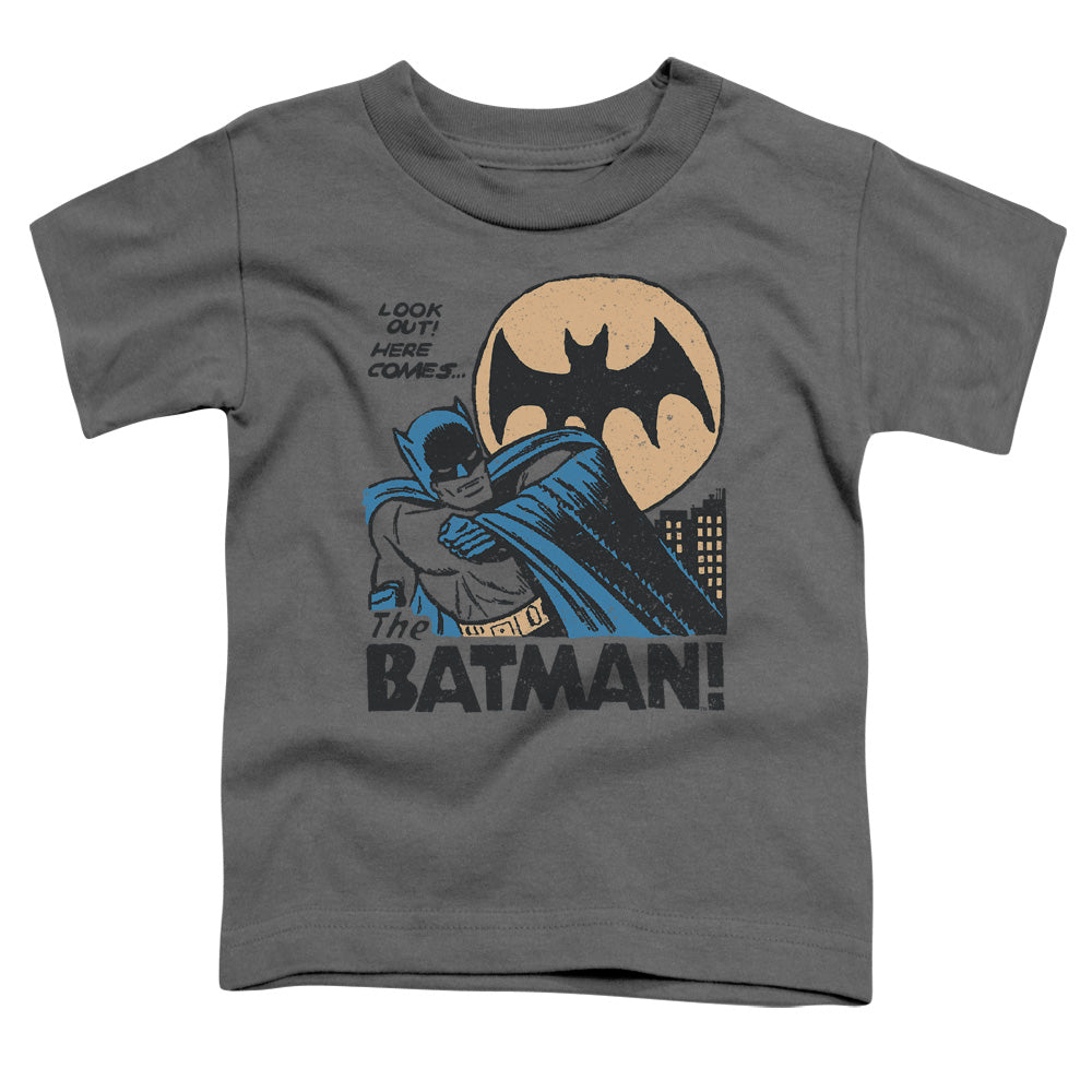 DC Comics Look Out Toddler Kids Youth T Shirt Charcoal