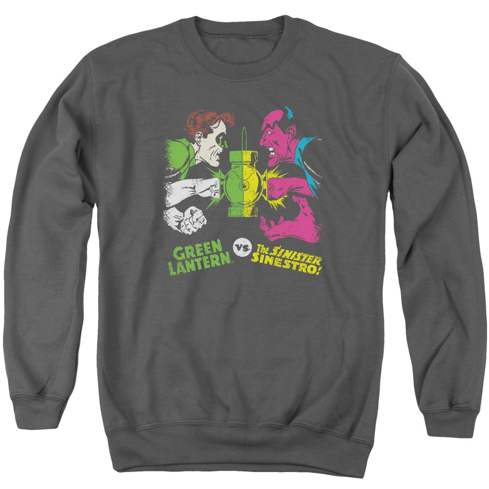 DC Comics Gl Vs Sinestro Mens Crewneck Sweatshirt Charcoal