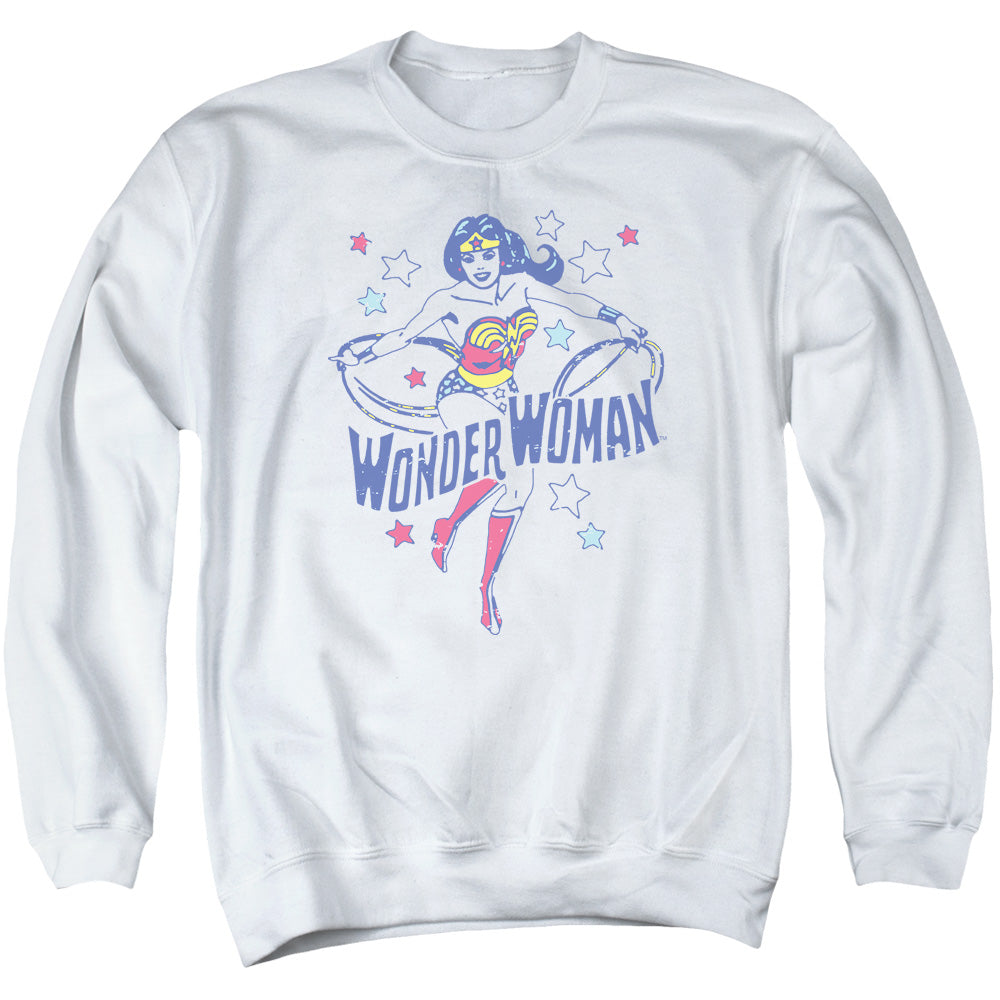 DC Comics Wonder Stars Mens Crewneck Sweatshirt White