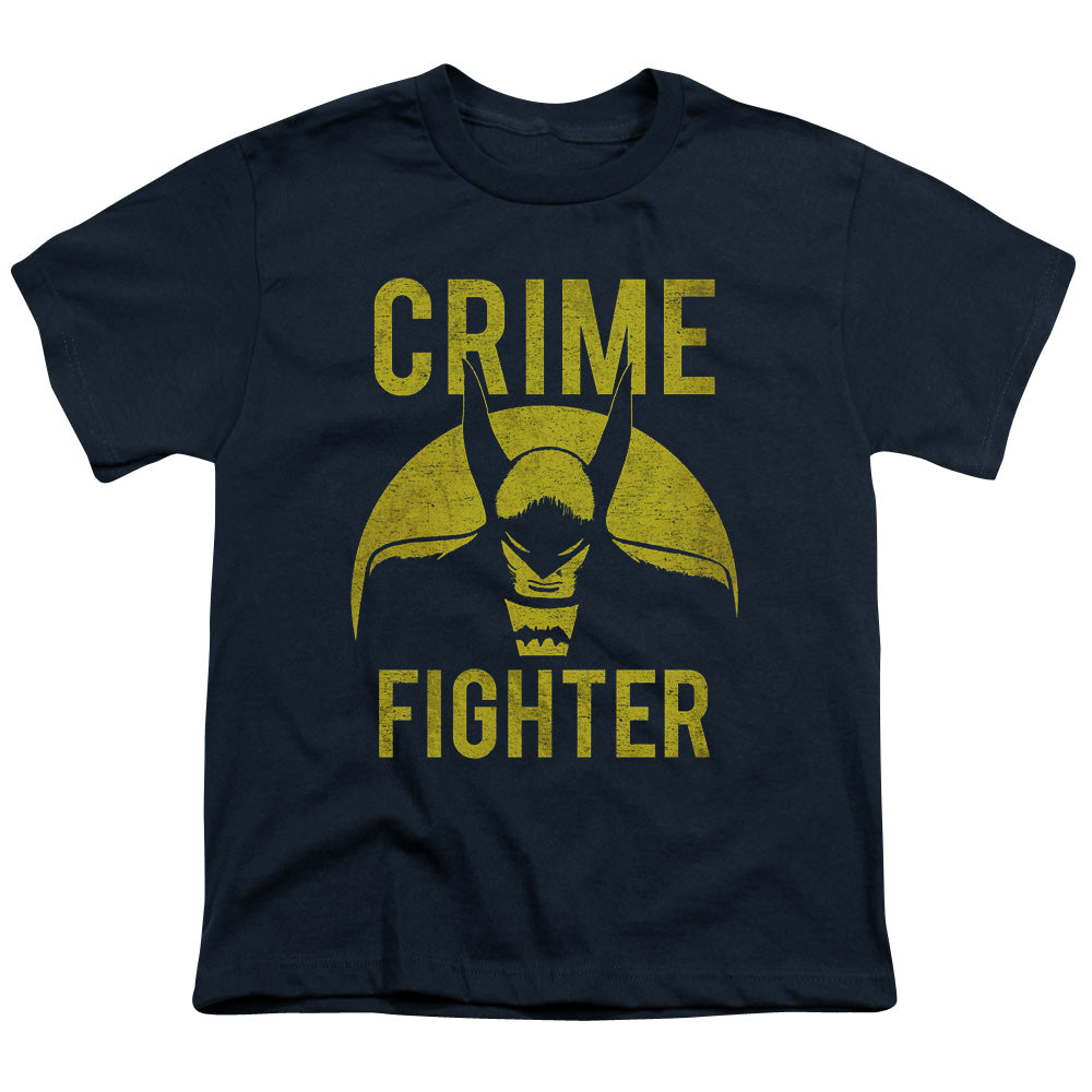 DC Comics Fight Crime Kids Youth T Shirt Navy Blue