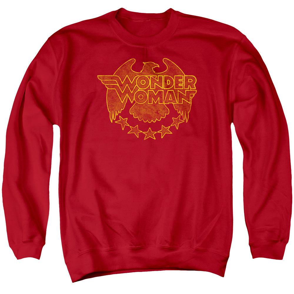 DC Comics Wonder Eagle Mens Crewneck Sweatshirt Red