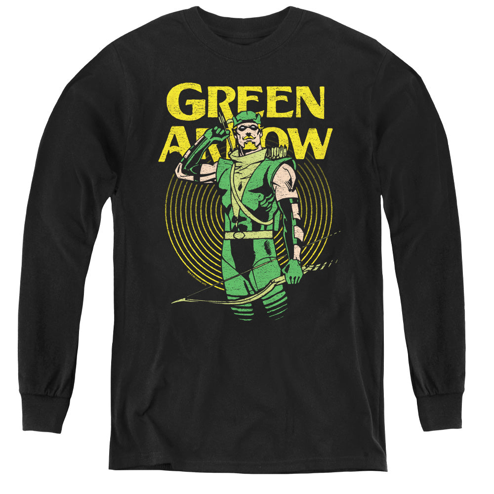 DC Comics Pull Long Sleeve Kids Youth T Shirt Black