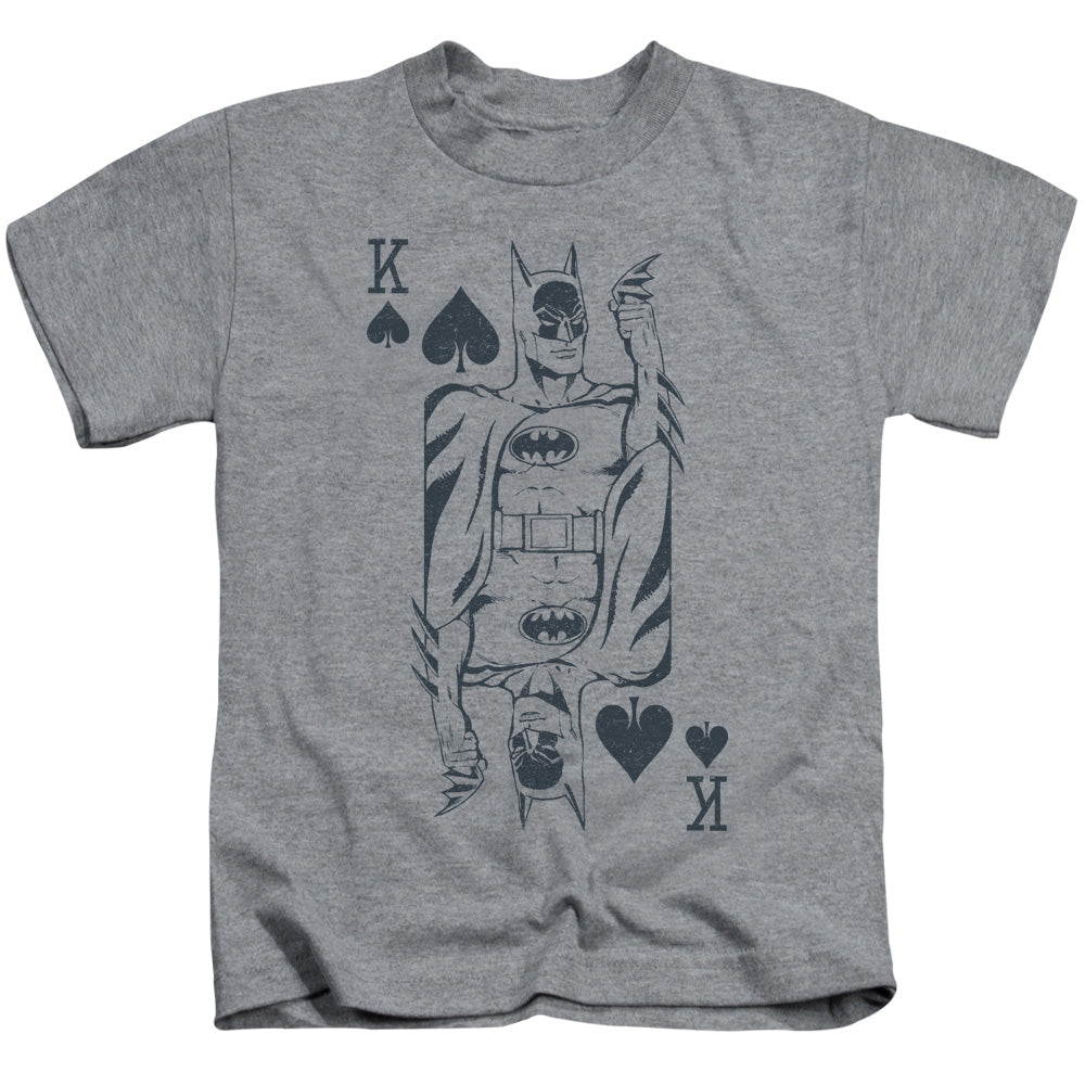 DC Comics Bat Card Juvenile Kids Youth T Shirt Athletic Heather