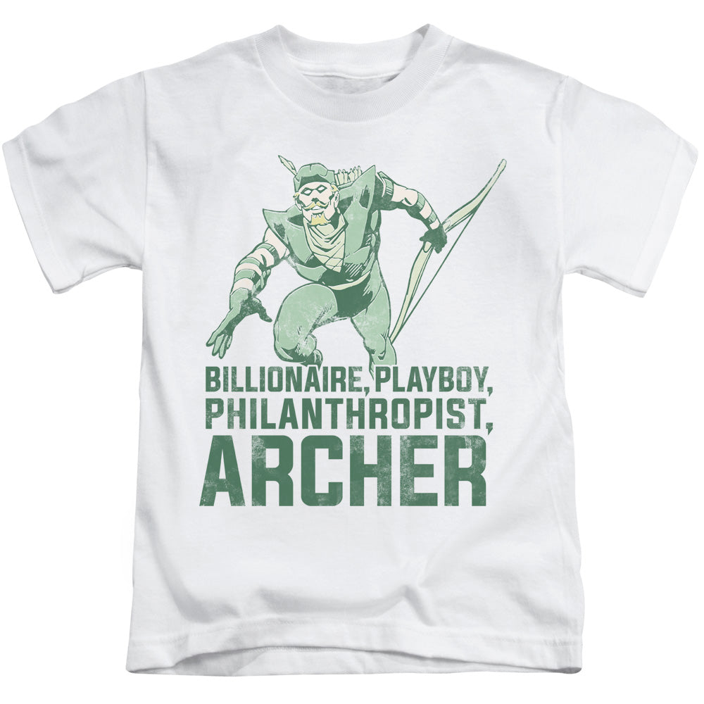 DC Comics Archer Juvenile Kids Youth T Shirt White