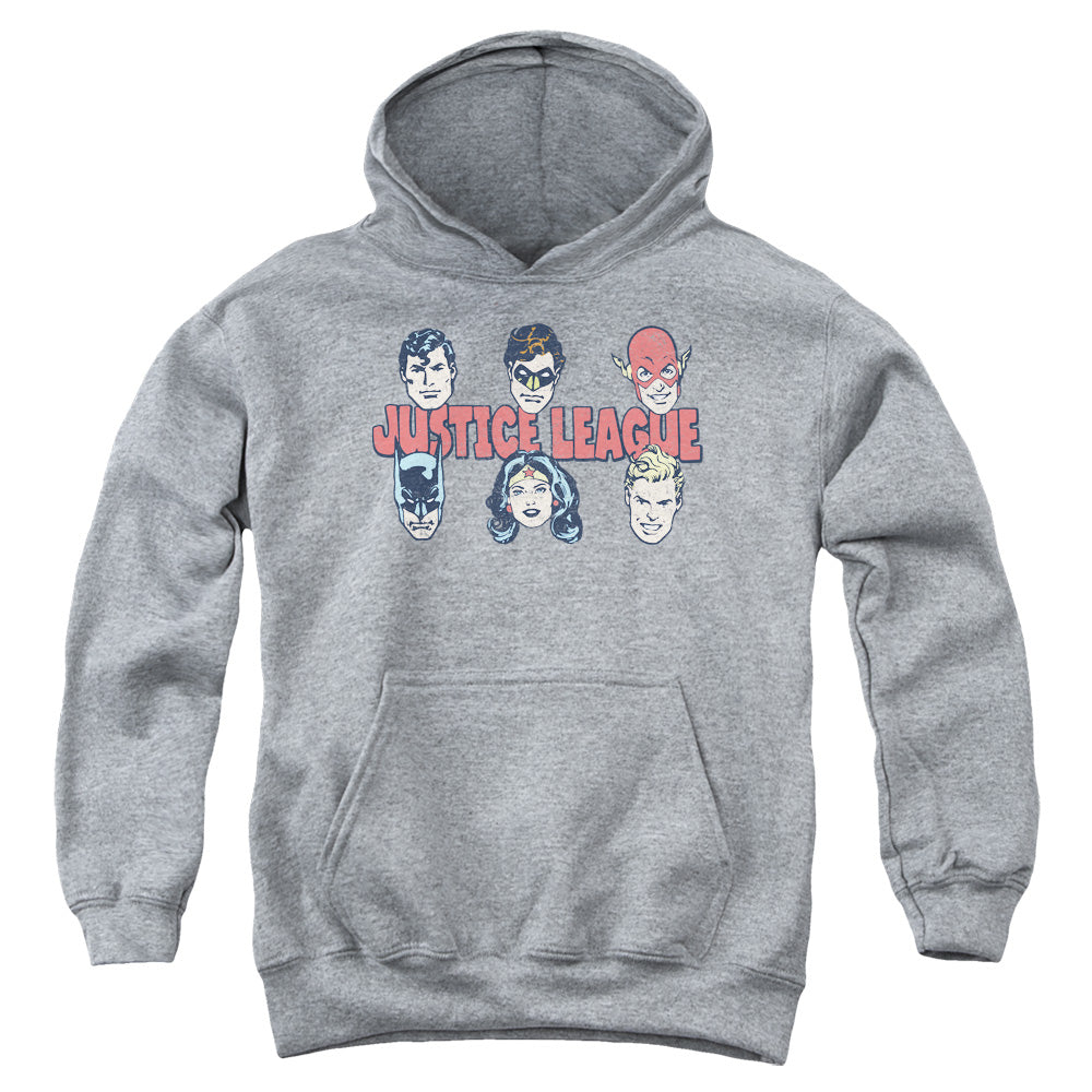 DC Comics Justice Lineup Kids Youth Hoodie Heather