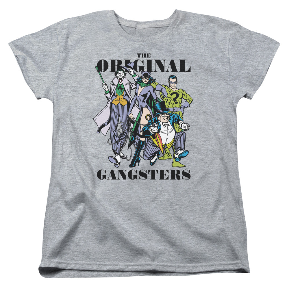 DC Comics Original Gangsters Womens T Shirt Athletic Heather