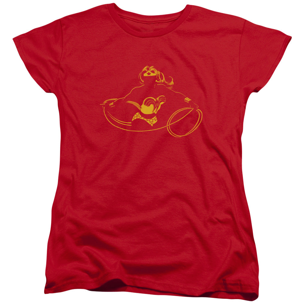 DC Comics Wonder Min Womens T Shirt Red