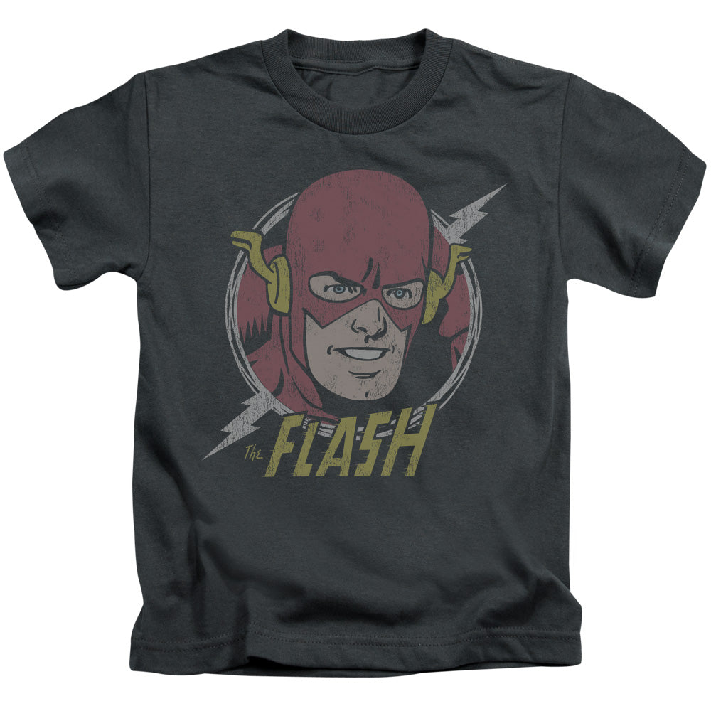 DC Comics Flash Vintage Voltage Juvenile Kids Youth T Shirt Charcoal