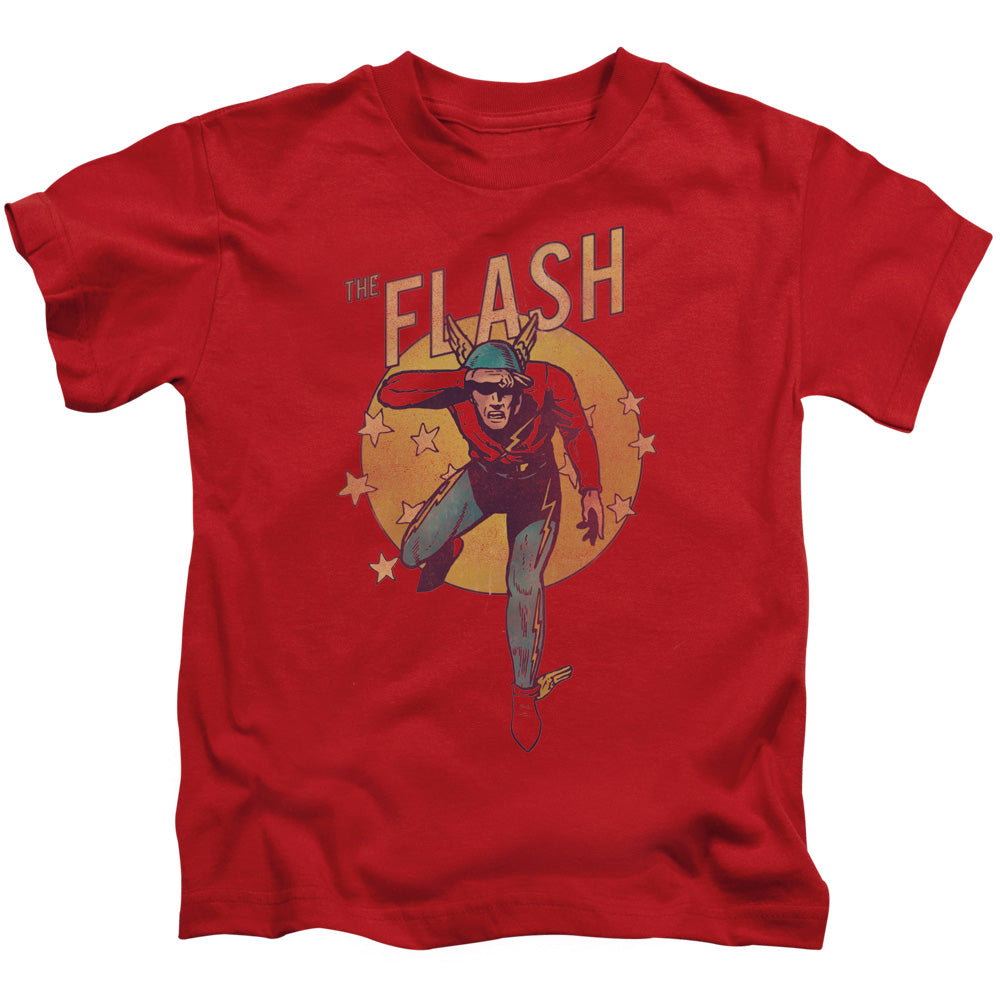 DC Comics Flash Circle & Stars Juvenile Kids Youth T Shirt Red