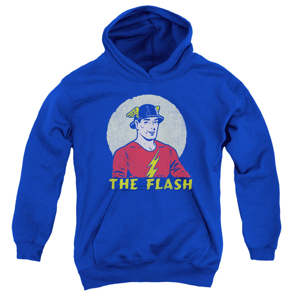 DC Comics Flash Faded Circle Kids Youth Hoodie Royal Blue