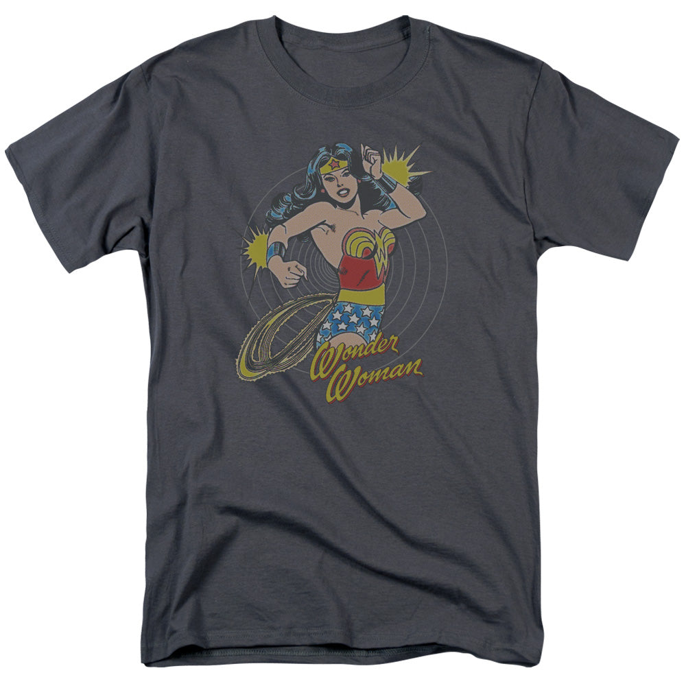DC Comics Spinning Mens T Shirt Charcoal