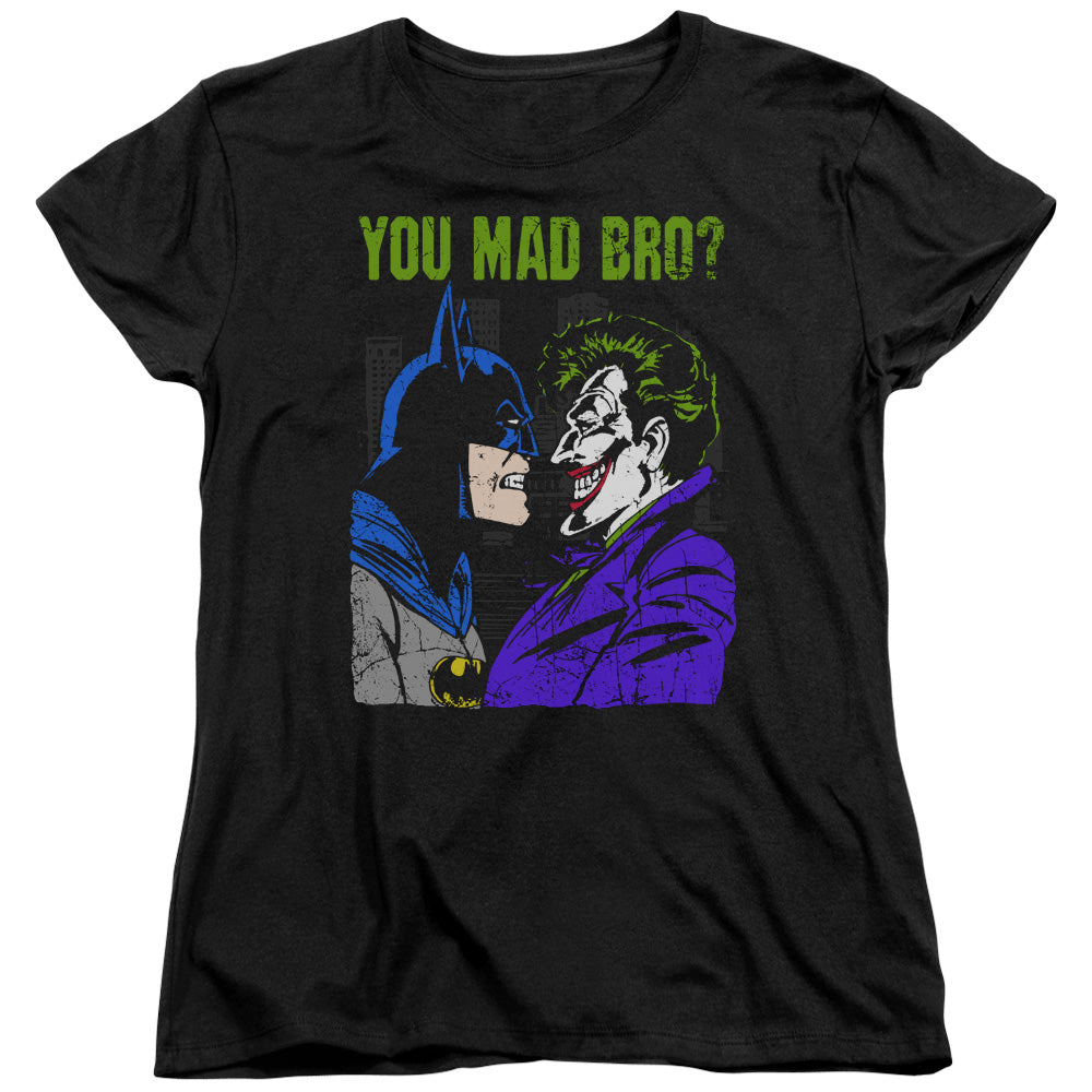 DC Comics Mad Bro Womens T Shirt Black