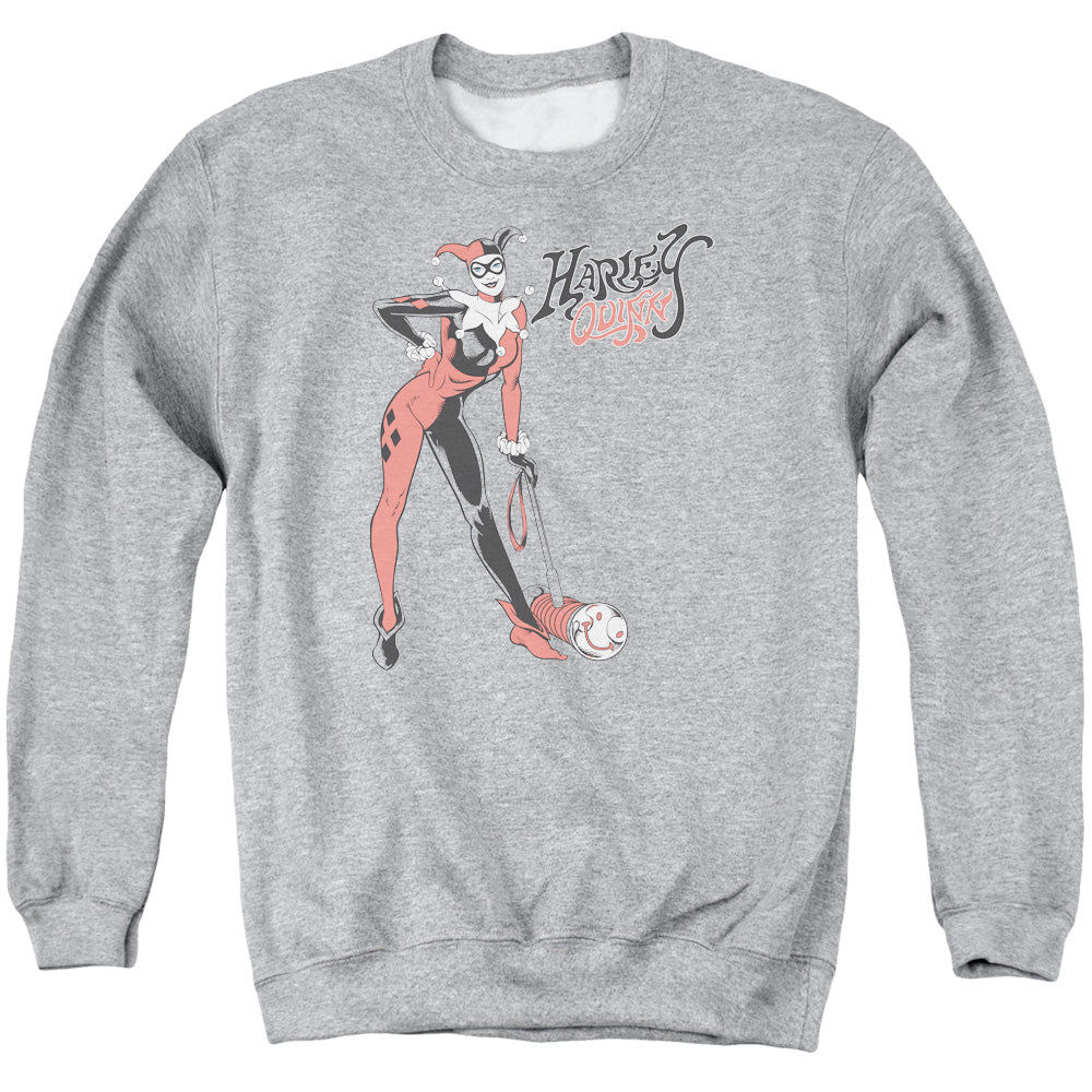 DC Comics Harley Hammer Mens Crewneck Sweatshirt Athletic Heather