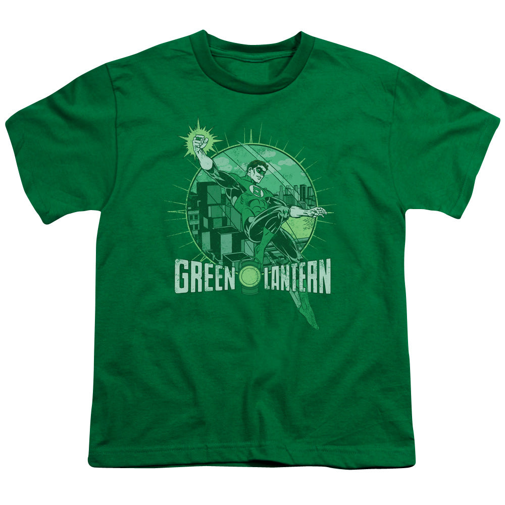 DC Comics City Power Kids Youth T Shirt Kelly Green