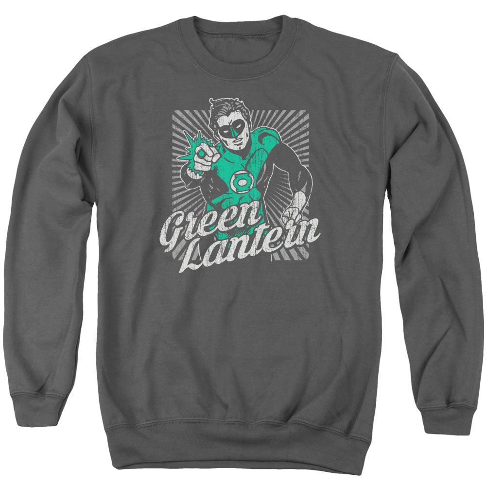 DC Comics Ring Rays Mens Crewneck Sweatshirt Charcoal