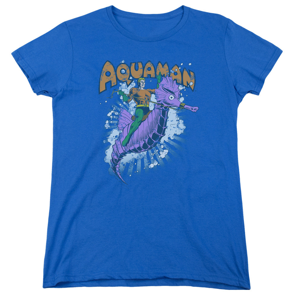 DC Comics Ride Free Womens T Shirt Royal Blue