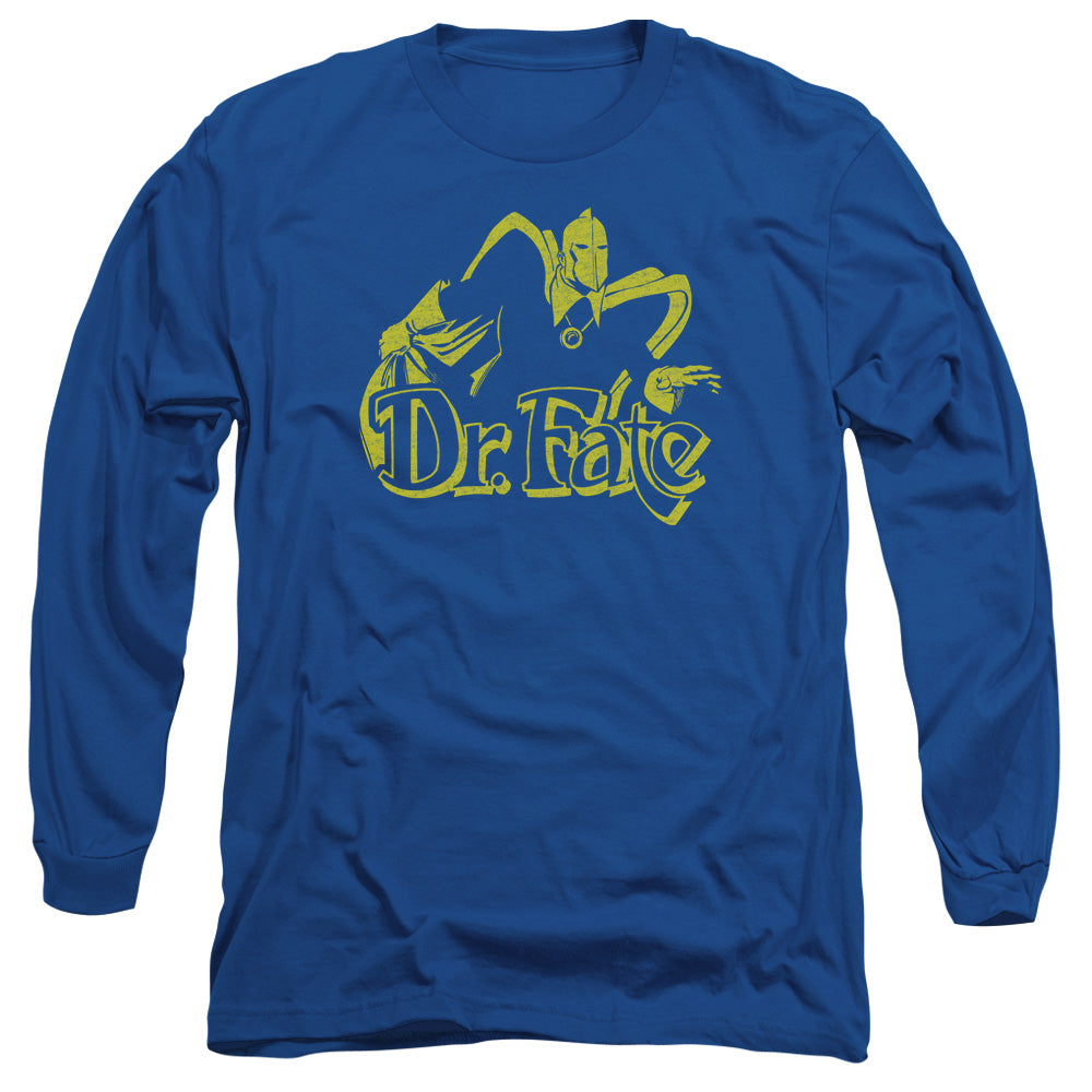 DC Comics One Color Fate Mens Long Sleeve Shirt Royal Blue