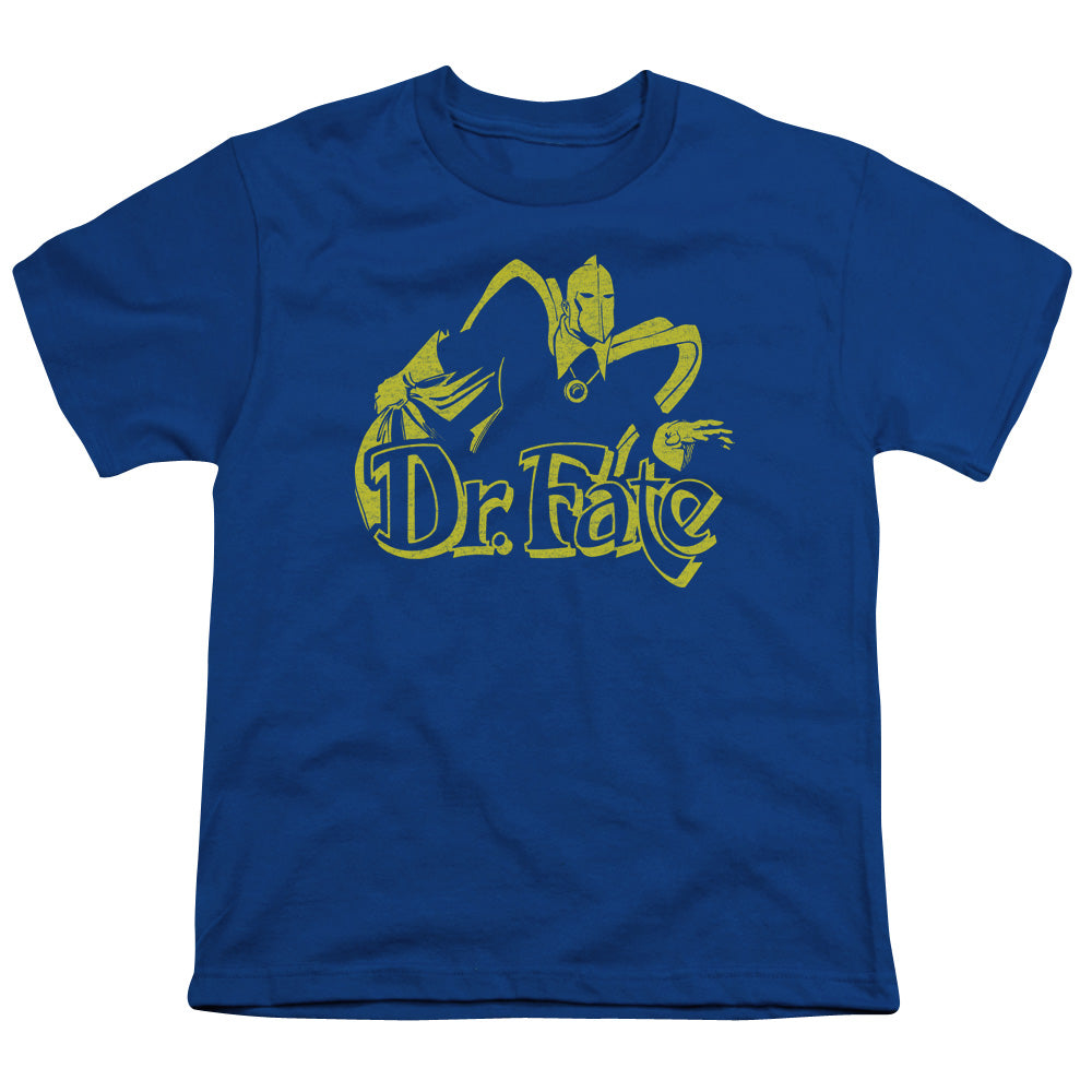 DC Comics One Color Fate Kids Youth T Shirt Royal Blue