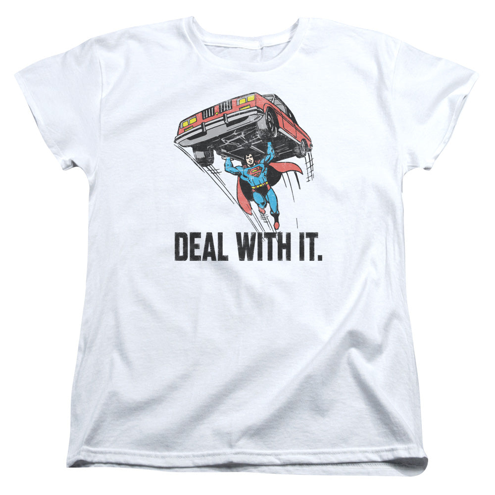 DC Comics Deal With It Womens T Shirt White