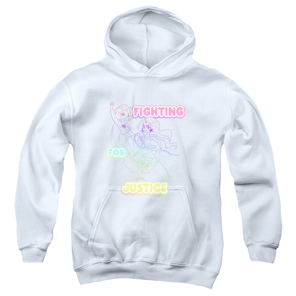 Dc Superhero Girls Fighting for Justice Kids Youth Hoodie White