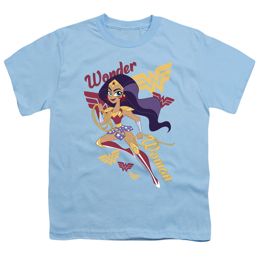 Dc Superhero Girls Wonder Woman Kids Youth T Shirt Light Blue