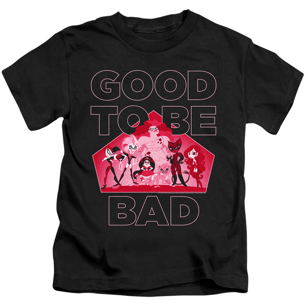 Dc Superhero Girls Good to Be Bad Juvenile Kids Youth T Shirt Black
