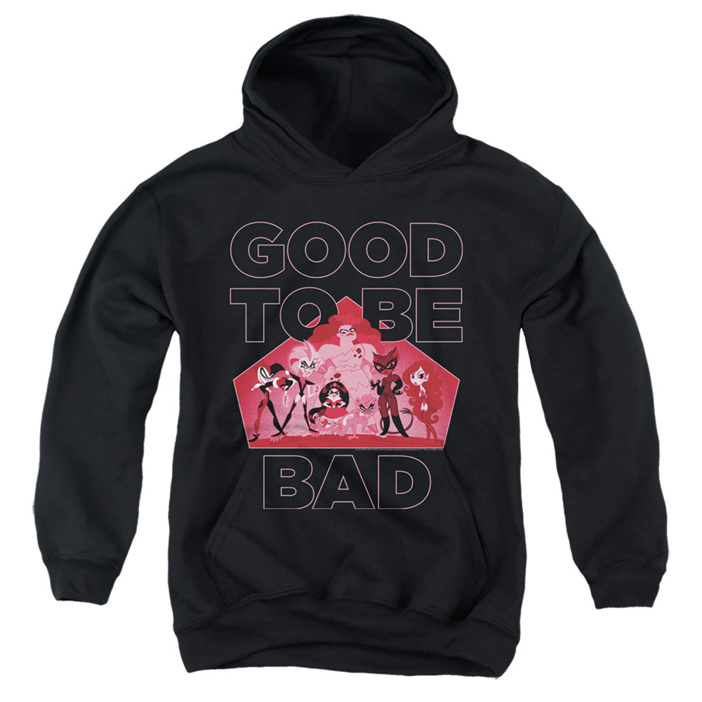 Dc Superhero Girls Good to Be Bad Kids Youth Hoodie Black