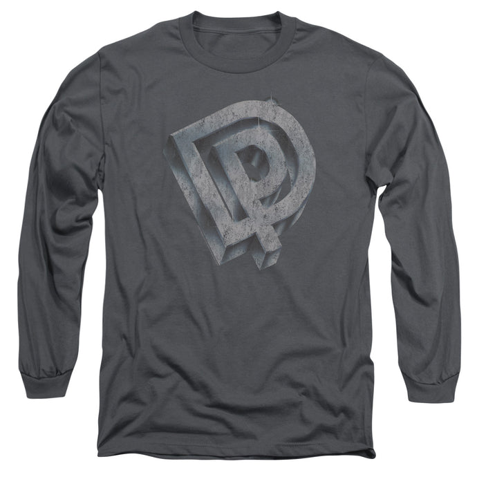 Deep Purple DP Logo Mens Long Sleeve Shirt Charcoal