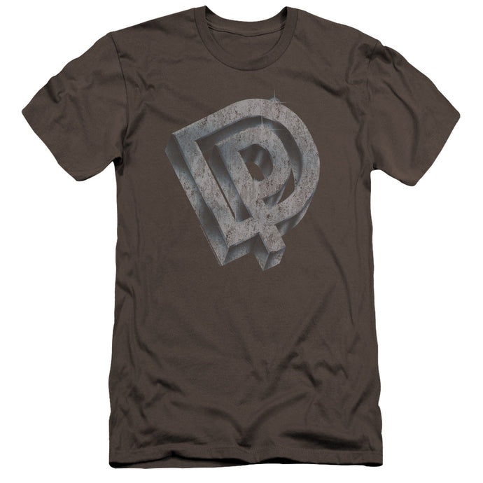 Deep Purple DP Logo Premium Bella Canvas Slim Fit Mens T Shirt Charcoal