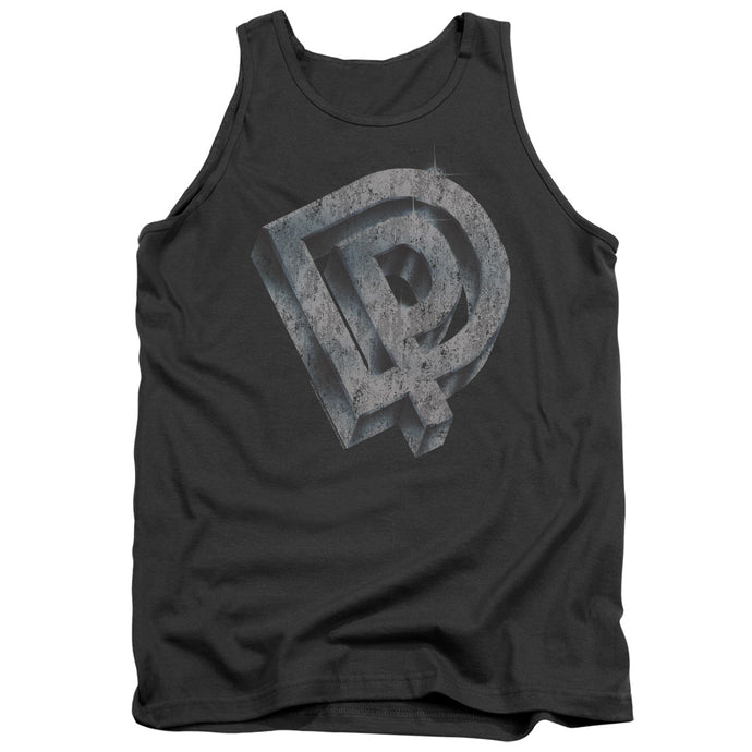 Deep Purple DP Logo Mens Tank Top Shirt Charcoal