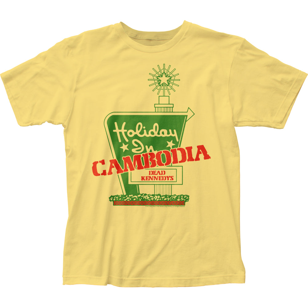 Dead Kennedys Holiday In Cambodia Mens T Shirt Yellow