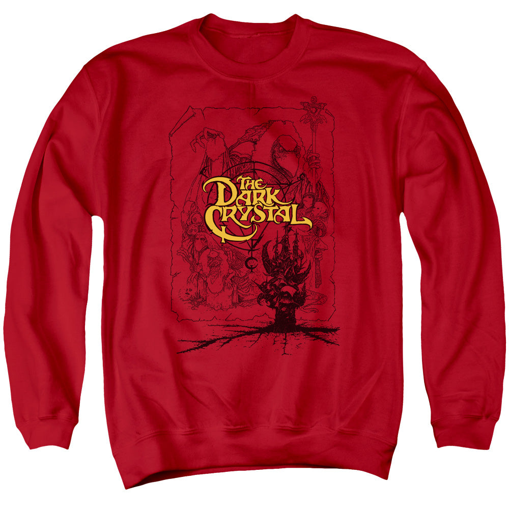 The Dark Crystal Poster Lines Mens Crewneck Sweatshirt Red