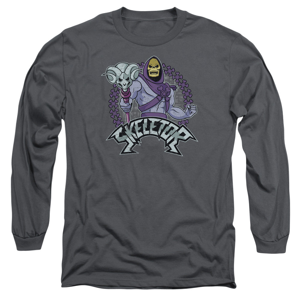 Masters of the Universe Skeletor Mens Long Sleeve Shirt Charcoal