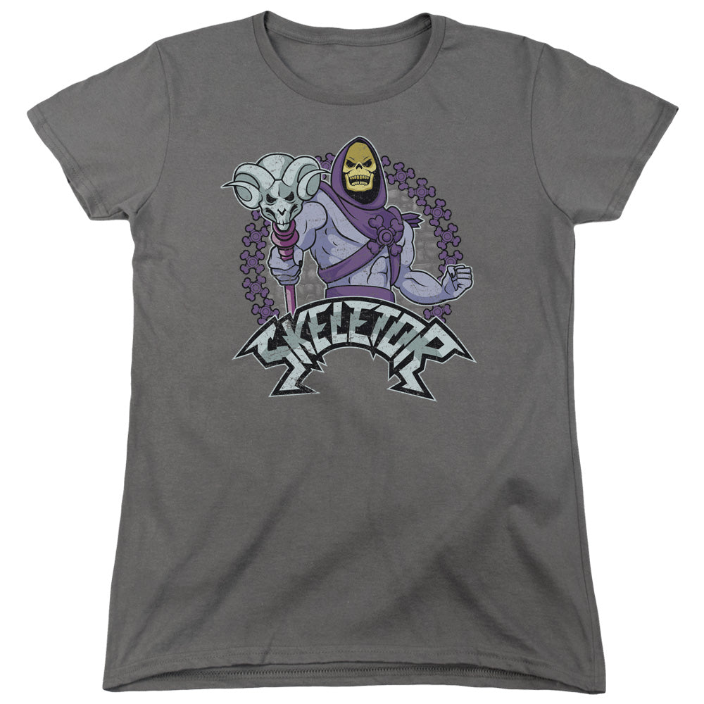 Masters of the Universe Skeletor Womens T Shirt Charcoal