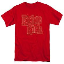 Load image into Gallery viewer, Richie Rich Stacked Mens T Shirt Red