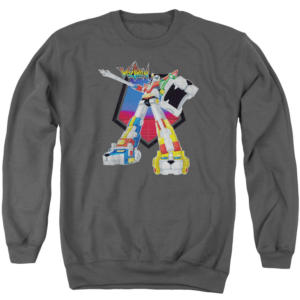 Voltron Blazing Sword Mens Crewneck Sweatshirt Charcoal