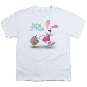 Here Comes Peter Cottontail Hop Around Kids Youth T Shirt White