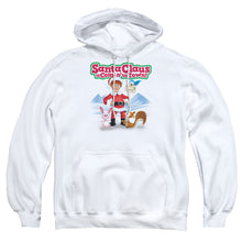 Load image into Gallery viewer, Santa Claus Is Comin To Town Animal Friends Mens Hoodie White