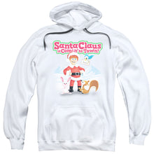 Load image into Gallery viewer, Santa Claus is Comin to Town Animal Friends Mens Hoodie White