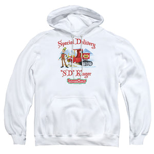 Santa Claus Is Comin To Town Kluger Mens Hoodie White