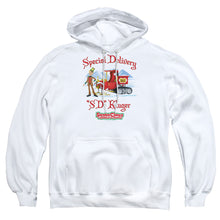Load image into Gallery viewer, Santa Claus Is Comin To Town Kluger Mens Hoodie White