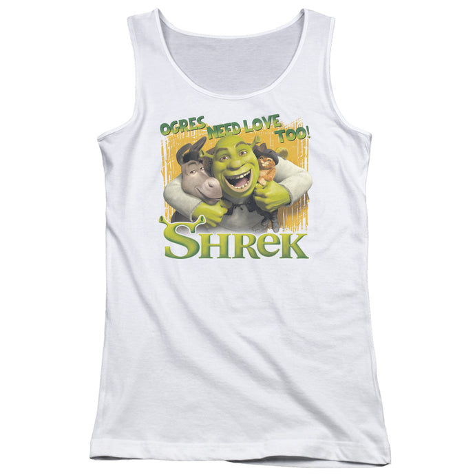 Shrek Ogres Need Love Womens Tank Top Shirt White