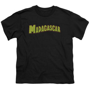 Madagascar Logo Kids Youth T Shirt Black