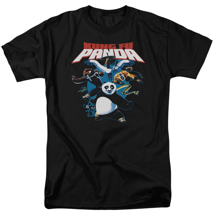Kung Fu Panda Kung Fu Group Mens T Shirt Black