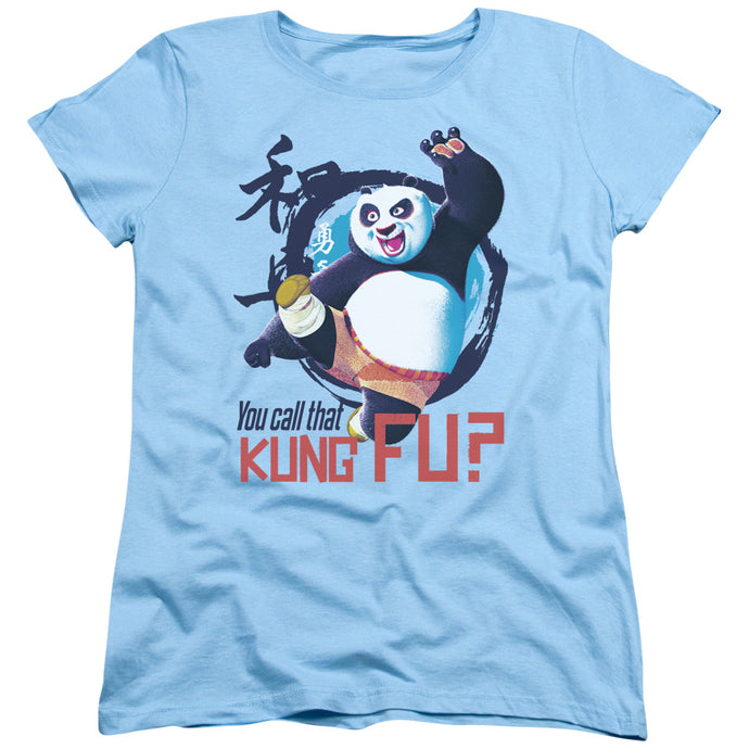 Kung Fu Panda Kung Fu Womens T Shirt Light Blue